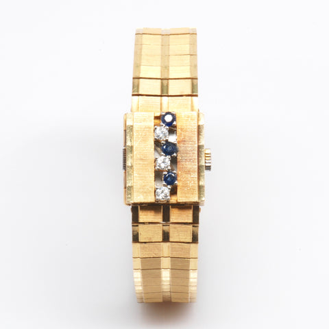 Zenith Sapphire & Diamond 18K Yellow Gold Watch