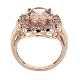 Morganite & Diamond Ring in 14K Rose Gold