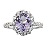 Pink Tanzanite & Diamond Ring in 18K White Gold