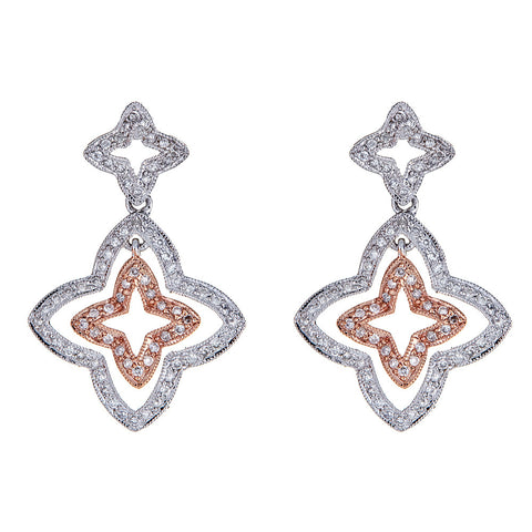 Natalie K. 14K White Gold & Diamond Earrings