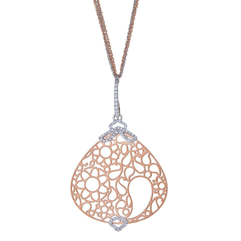 18K Rose Gold & Diamond Necklace