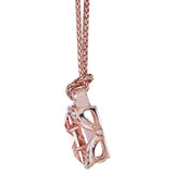Morganite & Diamond Pendant in 14K Rose Gold