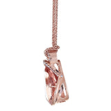 Morganite & Diamond Pendant in 14K Rose Gold