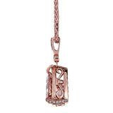 Morganite & Diamond Pendant in 14K Rose Gold