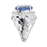 Tanzanite & Diamond Ring in 14K White Gold