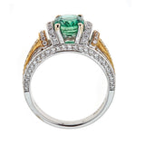 Natalie K. Emerald & Diamond Ring in 18K Two-Tone Gold