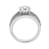 Simon G. 18K White Gold Engagement & Wedding Ring Set