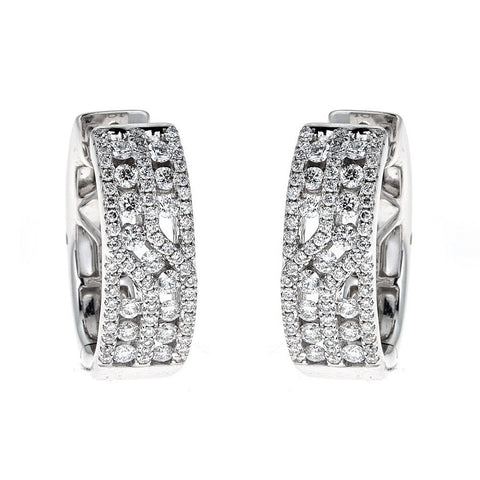 Gregg Ruth 18K White Gold & Diamond Earrings