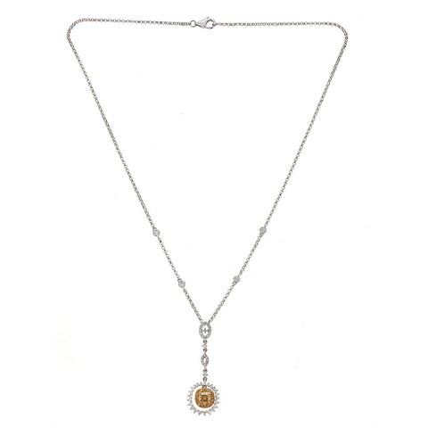 Natalie K. Yellow & White Diamond 18K White Gold Necklace