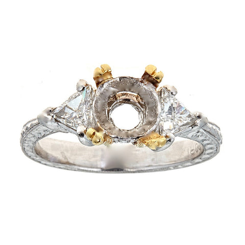 Tacori Two-Tone Platinum & Diamond Engagement Ring