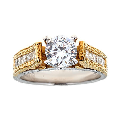 Tacori 18K Two-Tone Gold & Diamond Engagement Ring