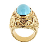 Persian Turquoise 18K Yellow Gold Ring