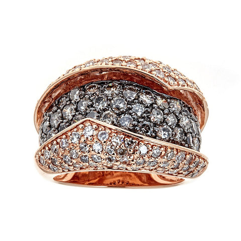 Black & White Diamond 14K Rose Gold Ring