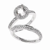 Natalie K. 18K White Gold Engagement & Wedding Ring Set