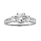 Natalie K 14k White Gold and Diamonds Engagement Ring