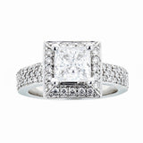 Natalie K 14k White Gold and Diamonds Engagement Ring