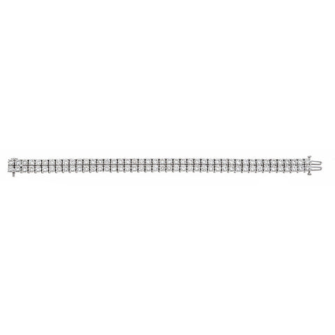 14K White Gold & Diamond Double-Row Bracelet