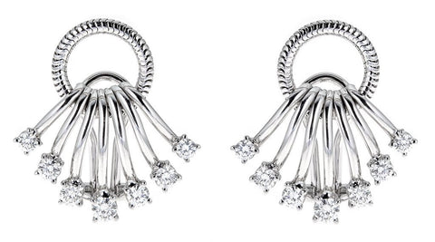 18k White Gold and Diamonds Earrings