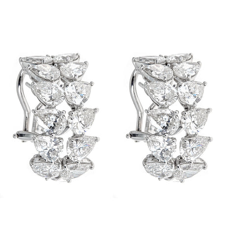 18K White Gold and Diamond Earrings
