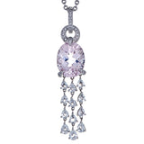 Judith Ripka 18K White Gold Kunzite & Diamond Necklace