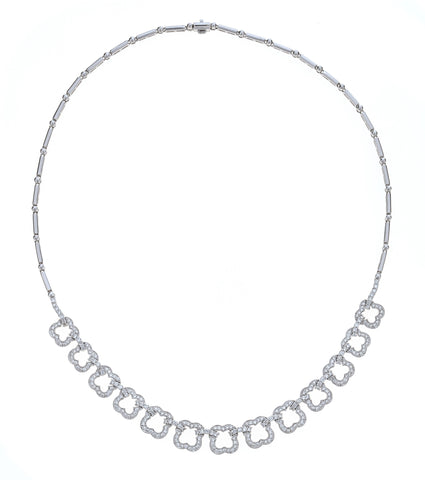 18K White Gold & Diamond Necklace
