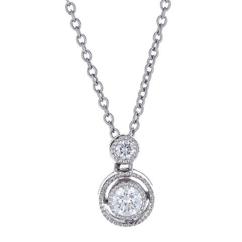 Tacori 18K White Gold Diamond Necklace