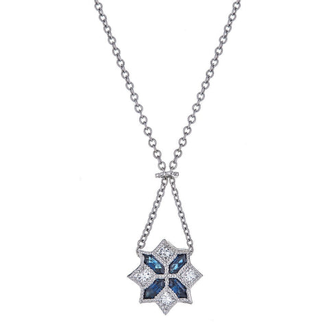 Tacori Platinum Diamond & Sapphire Necklace
