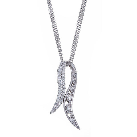 Tacori 18K White Gold Diamond Necklace