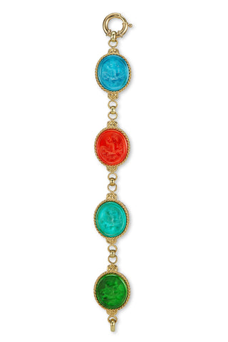 Multi-Colored Bracelet in 18K Yellow Gold