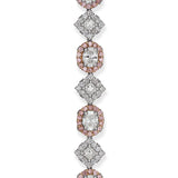 Natalie K Pink & White Diamond Bracelet in Platinum & 18K Rose Gold