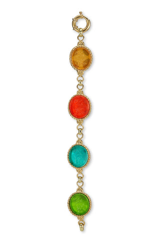Multi-Colored Bracelet in 18K Yellow Gold