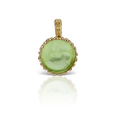 Pastel Green Pendant in 18K Yellow Gold
