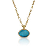 Paraiba Blue Pendant in 18K Yellow Gold