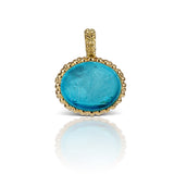 Paraiba Blue Pendant in 18K Yellow Gold