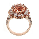Morganite & Diamond Ring in 14K Rose Gold
