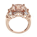 Morganite & Diamond Ring in 14K Rose Gold