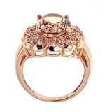 14k Rose Gold Morganite and Diamonds Ring