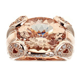 Morganite & Diamond Ring in 14K Rose Gold