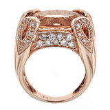 Morganite & Diamond Ring in 14K Rose Gold