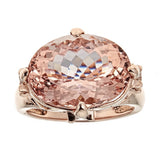 Morganite & Diamond Ring in 14K Rose Gold