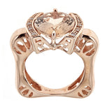 Morganite & Diamond Ring in 14K Rose Gold