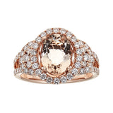 Morganite & Diamond Ring in 14K Rose Gold