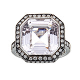 Kunzite & Diamond Ring in 18K White Gold