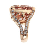 Morganite & Diamond Ring in 18K Rose Gold