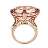 Morganite & Diamond Ring in 14K Rose Gold