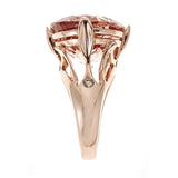 Morganite & Diamond Ring in 14K Rose Gold