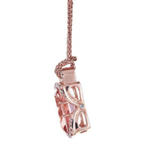 Morganite & Diamond Pendant in 14K Rose Gold