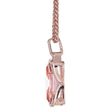 Morganite & Diamond Pendant in 14K Rose Gold