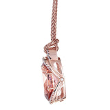 Morganite & Diamond Pendant in 14K Rose Gold