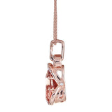 Morganite & Diamond Pendant in 14K Rose Gold